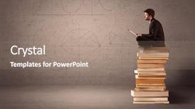  Presentation with tablet - Amazing PPT theme having angles numbers circles and curve backdrop and a  colored foreground