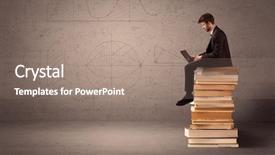  Presentation with tablets wood table tablet white - Presentation featuring angles numbers circles and curve background and a  colored foreground