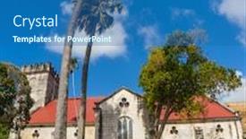  Presentation with angels - Slide set enhanced with anglican-cathedral-church-of-saint background and a ocean colored foreground