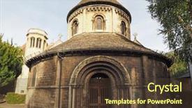  Presentation with church - Colorful PPT layouts enhanced with anglican church of the holy backdrop and a tawny brown colored foreground