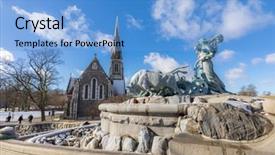  Presentation with denmark - Colorful PPT layouts enhanced with anglicanism - st alban's church at copenhagen backdrop and a light blue colored foreground