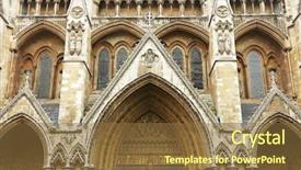  Presentation with united kingdom - PPT layouts featuring anglicanism - westminster abbey one background and a tawny brown colored foreground