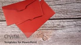  Presentation with chinese new year - Theme with angpao-or-red-envelope-monetary background and a coral colored foreground