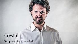  Presentation with angry - Presentation design featuring angry - annoyance background and a light gray colored foreground