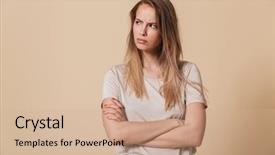  Presentation with upset - Theme enhanced with angry - portrait of an upset casual background and a coral colored foreground