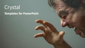  Presentation with angry - Amazing slides having angry-aggressive-middle-aged-man backdrop and a gray colored foreground
