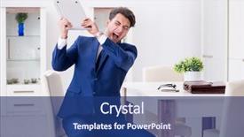  Presentation with broken home upset couple - Presentation design consisting of angry and upset at home background and a  colored foreground