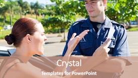  Presentation with traffic police - Presentation enhanced with angry at a traffic police background and a coral colored foreground