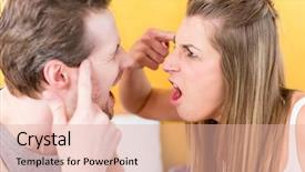  Presentation with fierce - Cool new theme with angry birds - couple woman and man backdrop and a coral colored foreground