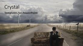  Presentation with road safety young drivers - Slides featuring angry birds - young businessman waiting on sofa background and a light gray colored foreground