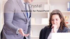  Presentation with unhappy - Presentation design enhanced with angry-boss-unhappy-with-female background and a lemonade colored foreground