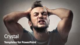  Presentation with angry - Presentation design having angry boy background and a dark gray colored foreground