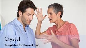  Presentation with angry - Audience pleasing PPT layouts consisting of angry-businesswoman-shouting-at-employee backdrop and a light blue colored foreground