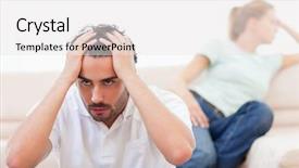  Presentation with people helping each teamwork couple - Slides having angry couple mad at each background and a white colored foreground