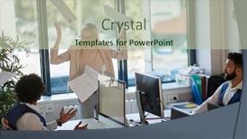  Presentation with angry - Audience pleasing PPT layouts consisting of angry-female-boss-throwing-papers backdrop and a mint green colored foreground