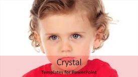  Presentation with angry baby - Beautiful theme featuring angry funny baby with red t-shirt isolated on a white background backdrop and a red colored foreground