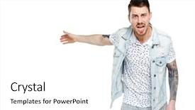  Presentation with angry - Cool new slide deck with angry guy scandals and understand backdrop and a white colored foreground