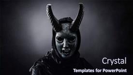  Presentation with demon - Amazing presentation having angry-horned-demon backdrop and a wine colored foreground
