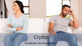  Presentation with indian couple - Slide deck featuring angry indian couple having conflict background and a seafoam green colored foreground