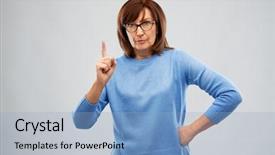  Presentation with angry people - Presentation with angry lady - emotions and old people concept background and a light blue colored foreground