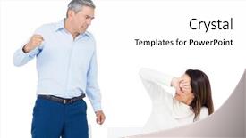  Presentation with wife - Audience pleasing PPT theme consisting of angry-man-about-to-hit backdrop and a white colored foreground