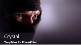  Presentation with angry - Presentation theme featuring angry-man-in-a-balaclava background and a tawny brown colored foreground