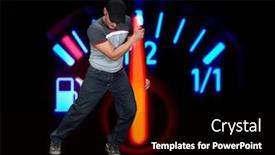  Presentation with arab countries - Beautiful PPT layouts featuring angry man pushing the fuel gauge global warming concept petrol scarcity in the arab countries backdrop and a black colored foreground