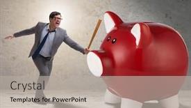  Presentation with baseball little league - Cool new presentation theme with angry-man-with-baseball-bat backdrop and a light gray colored foreground