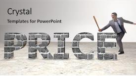  Presentation with baseball field of dreams - Amazing PPT theme having angry man with baseball bat backdrop and a light gray colored foreground