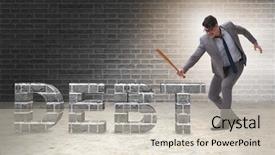  Presentation with baseball card - Colorful presentation enhanced with angry man with baseball bat backdrop and a soft green colored foreground