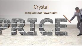  Presentation with baseball card - Slide deck having angry man with baseball bat background and a sky blue colored foreground