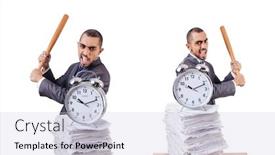  Presentation with baseball - Audience pleasing slide deck consisting of angry-man-with-stack backdrop and a lemonade colored foreground