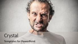  Presentation with angry - PPT theme enhanced with angry man background and a light gray colored foreground