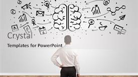  Presentation with angry - Presentation theme having wall with drawn overload background and a light gray colored foreground