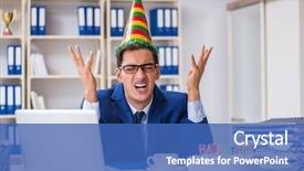  Presentation with birthday - Cool new theme with angry mood giffs - man celebrating birthday backdrop and a teal colored foreground