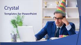  Presentation with birthday - Slide set consisting of angry mood giffs - man celebrating birthday background and a sky blue colored foreground