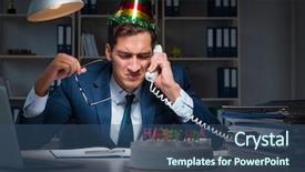  Presentation with celebrate office success - Beautiful theme featuring angry mood giffs - man celebrating birthday backdrop and a ocean colored foreground