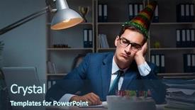  Presentation with birthday - PPT layouts consisting of angry mood giffs - man celebrating birthday background and a  colored foreground