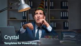  Presentation with birthday - Colorful presentation theme enhanced with angry mood giffs - man celebrating birthday backdrop and a ocean colored foreground