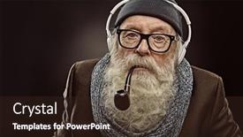  Presentation with old age - Theme with angry-old-man background and a wine colored foreground