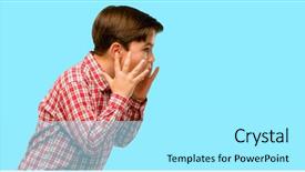  Presentation with angry child - Theme enhanced with angry person - handsome toddler child with green background and a  colored foreground