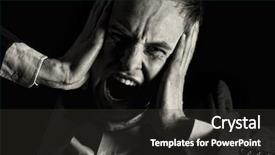  Presentation with space suit - PPT theme featuring polars - northern river from the pebbly background and a gray colored foreground