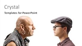  Presentation with punk - Cool new slide deck with angry-punk-looking backdrop and a white colored foreground