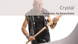  Presentation with bat mitzvah - Colorful presentation enhanced with angry-punker-holding-a-bat backdrop and a light gray colored foreground