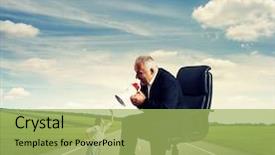  Presentation with animated emotional intelligence - Colorful presentation design enhanced with angry senior man and emotional backdrop and a  colored foreground