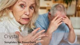  Presentation with angry - Slide deck with angry-senior-woman-and-frustrated background and a coral colored foreground