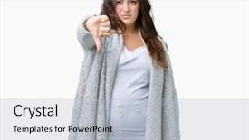  Presentation with plus size fashion model - Amazing presentation theme having angry showing rejection and negative backdrop and a  colored foreground