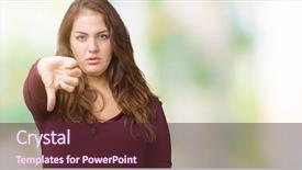  Presentation with negative - Presentation enhanced with angry showing rejection and negative background and a  colored foreground