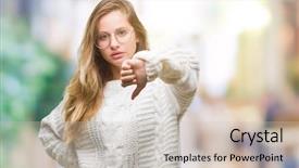  Presentation with negative - Presentation theme with angry showing rejection and negative background and a soft green colored foreground