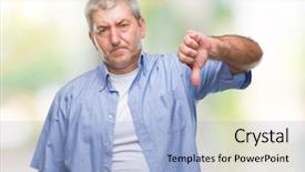  Presentation with negative - Slide deck enhanced with angry showing rejection and negative background and a light blue colored foreground